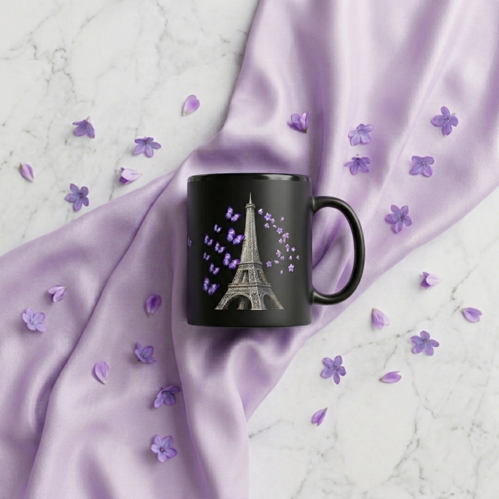tsgabrielle® • Paris - La Tour Eiffel • Glossy Mug • Black • Ceramic • 2 Sizes - View 4
