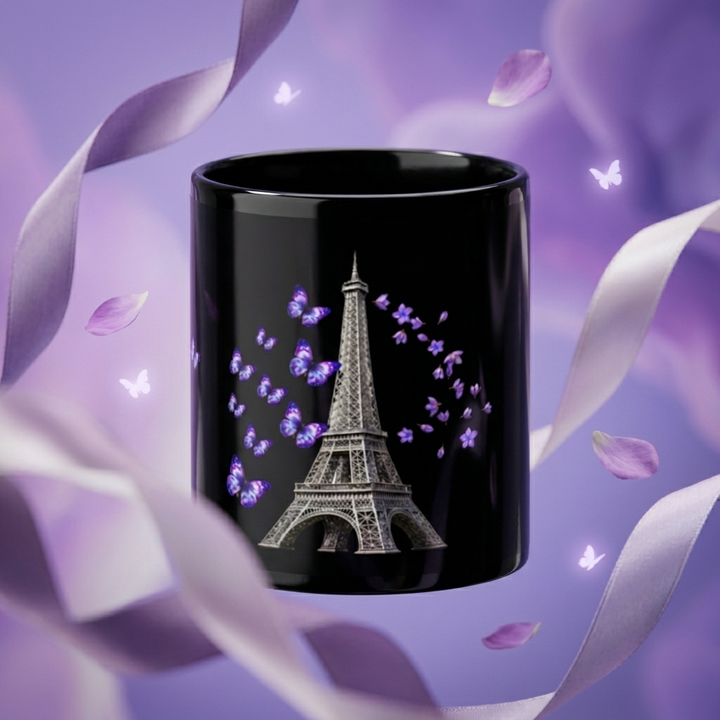 tsgabrielle® • Paris - La Tour Eiffel • Glossy Mug • Black • Ceramic • 2 Sizes - View 7