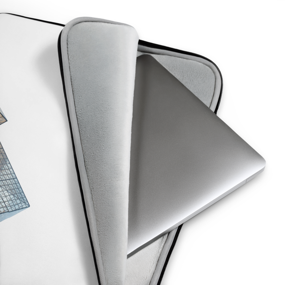 tsgabrielle® • Paris - The Louvre Pyramid • Laptop Sleeve • 2 Sizes - 13" and 15" - View 3