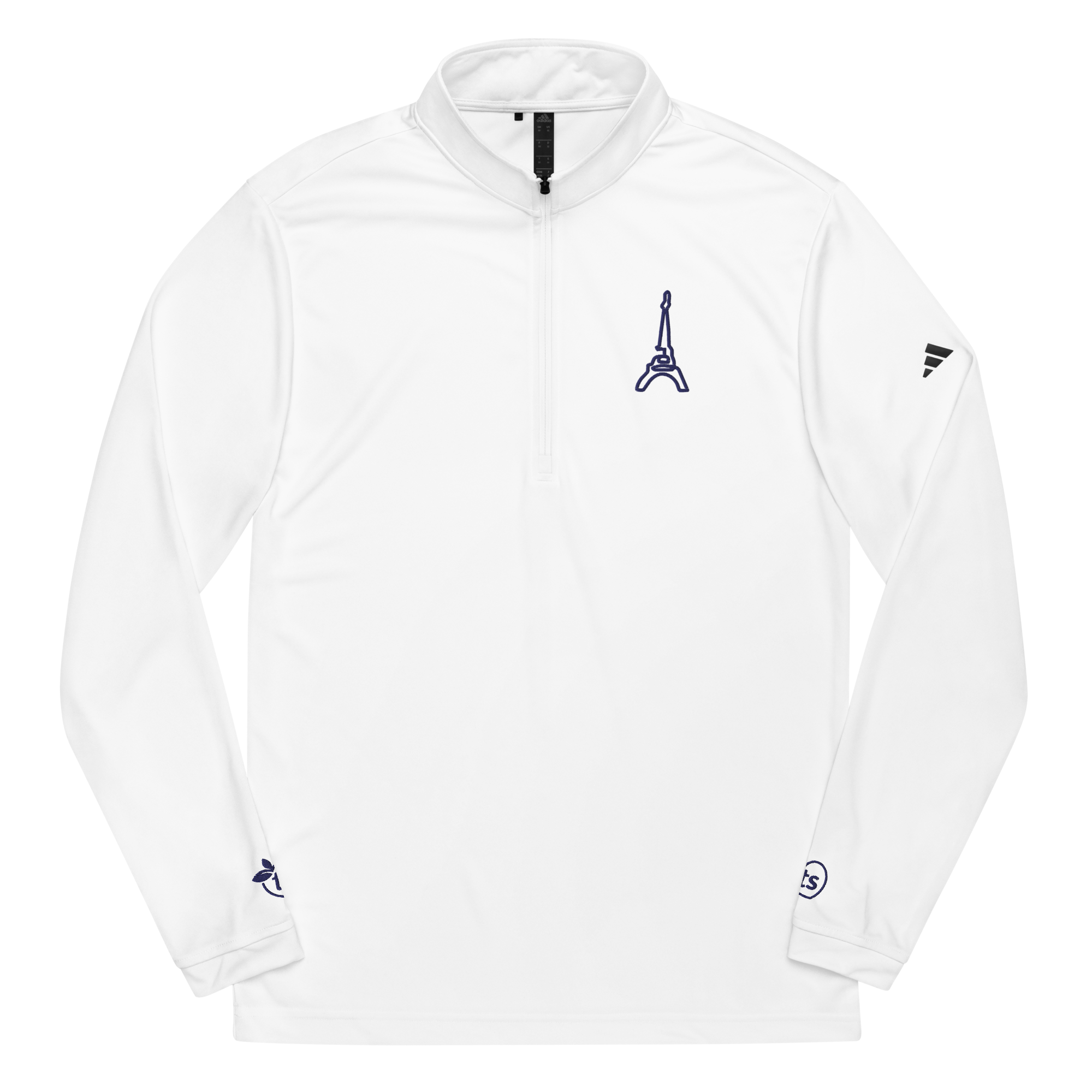 adidas® by tsgabrielle® • Men's • Paris - La Tour Eiffel • Quarter Zip Pullover • White