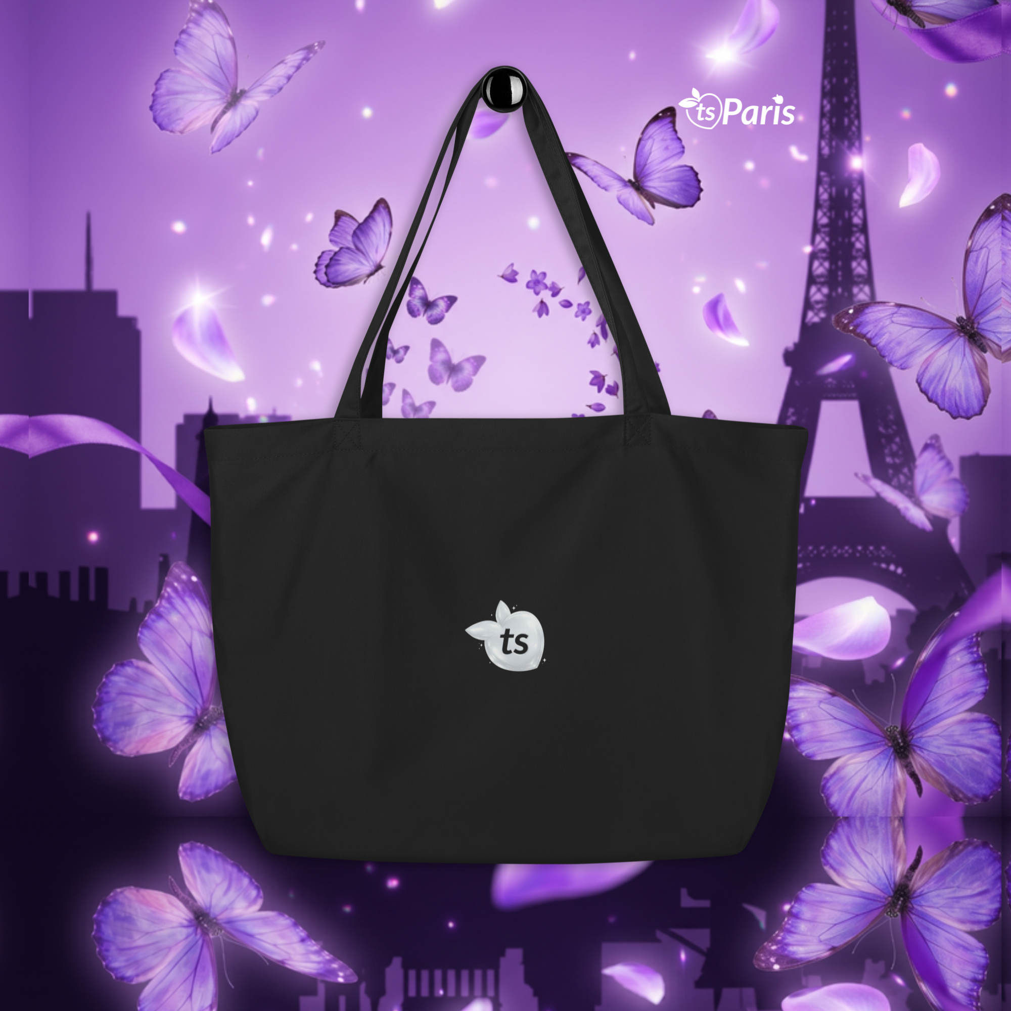 tsgabrielle® • Paris - Da Vinci • Large Tote Bag • Black • Cotton Organic - View 13