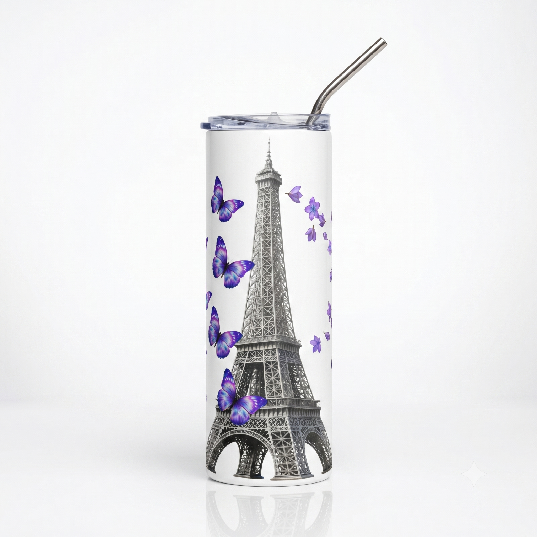 tsgabrielle® • Paris - La Tour Eiffel • Tumbler • Stainless Steel • White • 20 oz - View 2