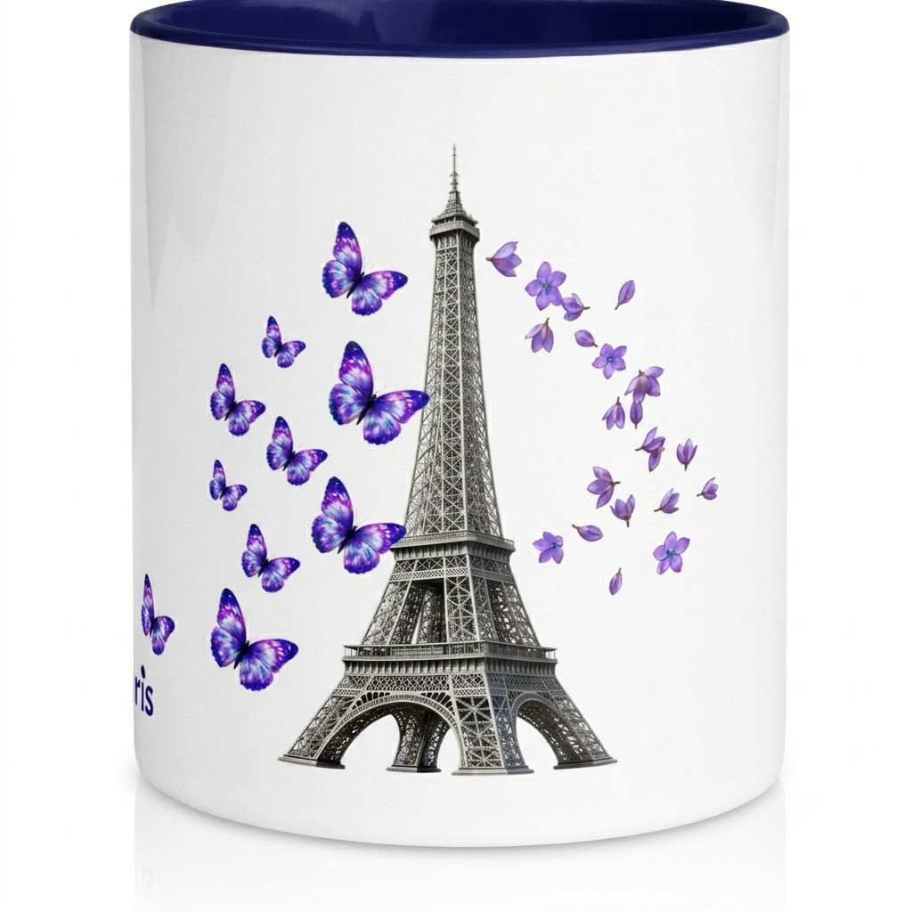 tsgabrielle® • Paris - La Tour Eiffel • Mug With Color Inside • Ceramic • 11 oz - View 3
