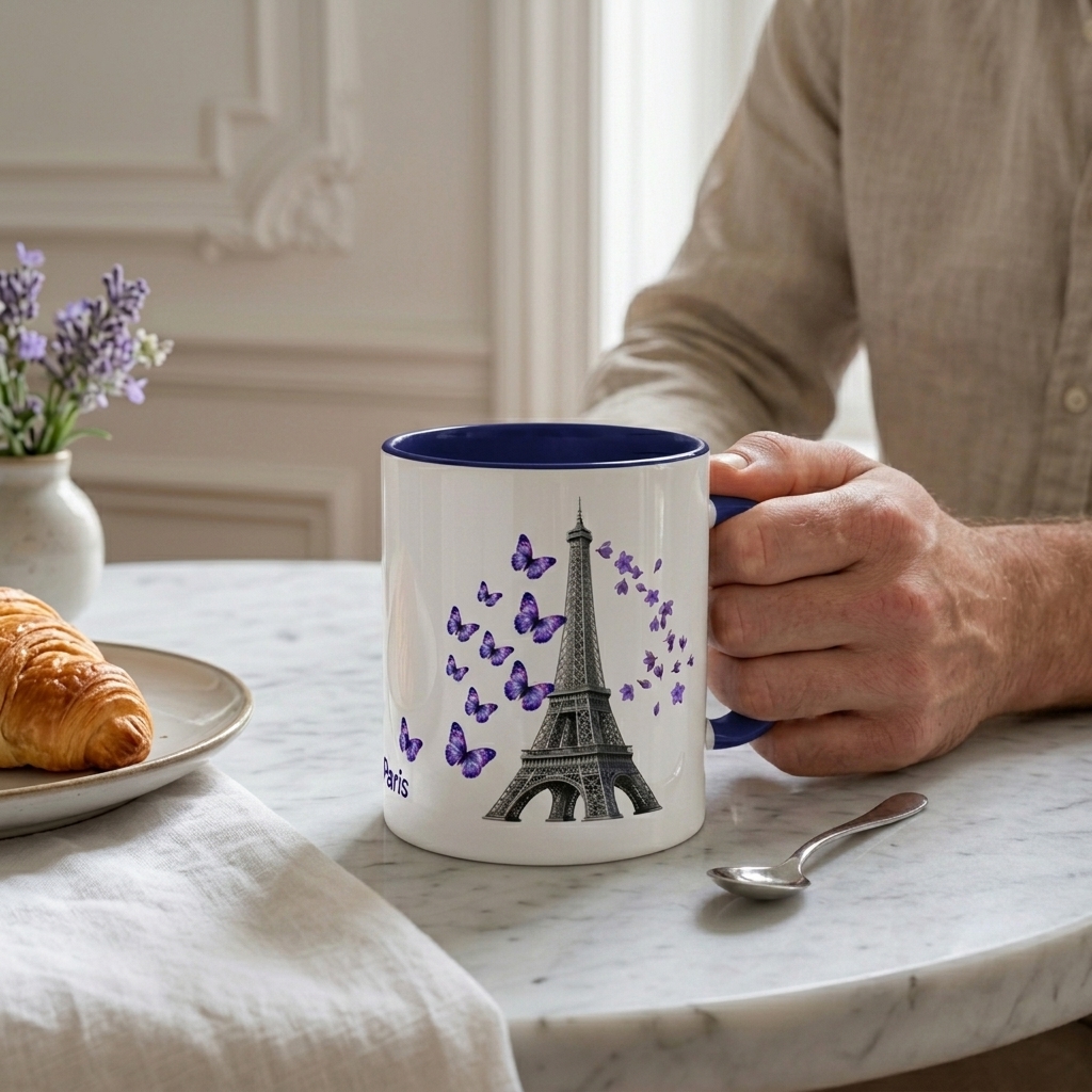 tsgabrielle® • Paris - La Tour Eiffel • Mug With Color Inside • Ceramic • 11 oz - View 7