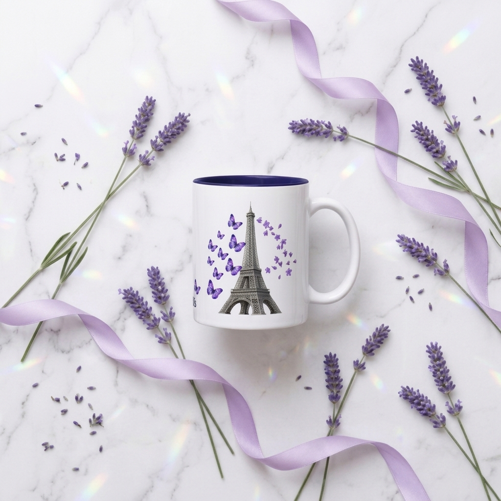 tsgabrielle® • Paris - La Tour Eiffel • Mug With Color Inside • Ceramic • 11 oz - View 5