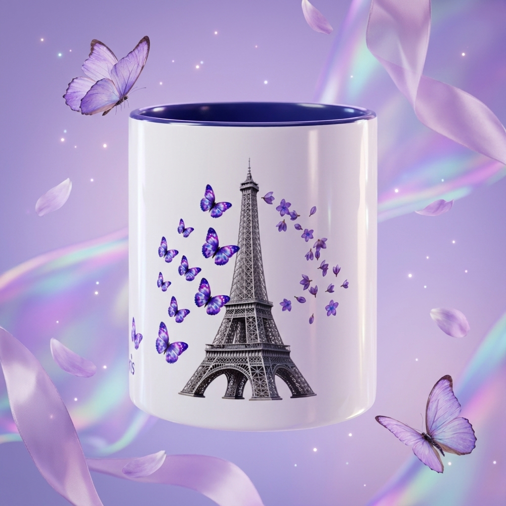 tsgabrielle® • Paris - La Tour Eiffel • Mug With Color Inside • Ceramic • 11 oz - View 6