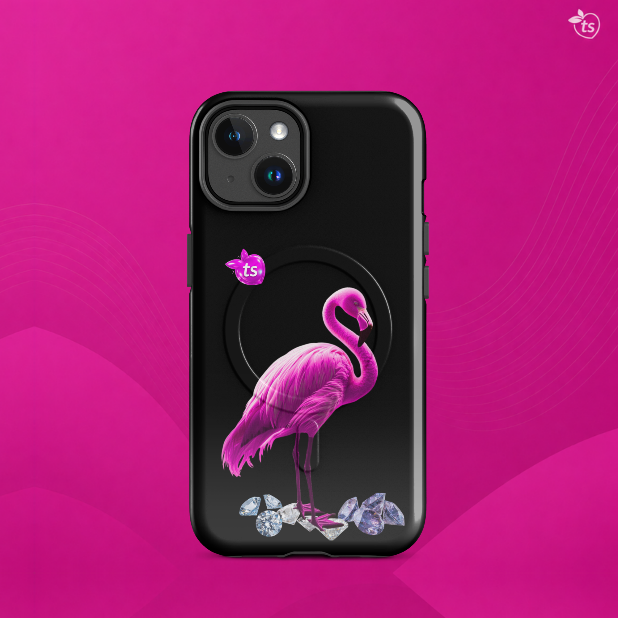 tsgabrielle® • Flamant Rose • Tough Case Compatible with iPhone® • MagSafe® • Latest Models - View 4