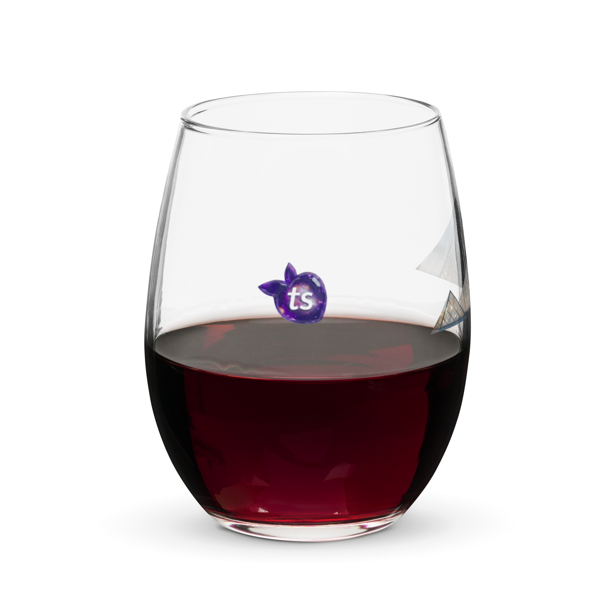 tsgabrielle® • Paris – The Louvre Pyramid • Stemless Wine Glass • 15 oz - View 4