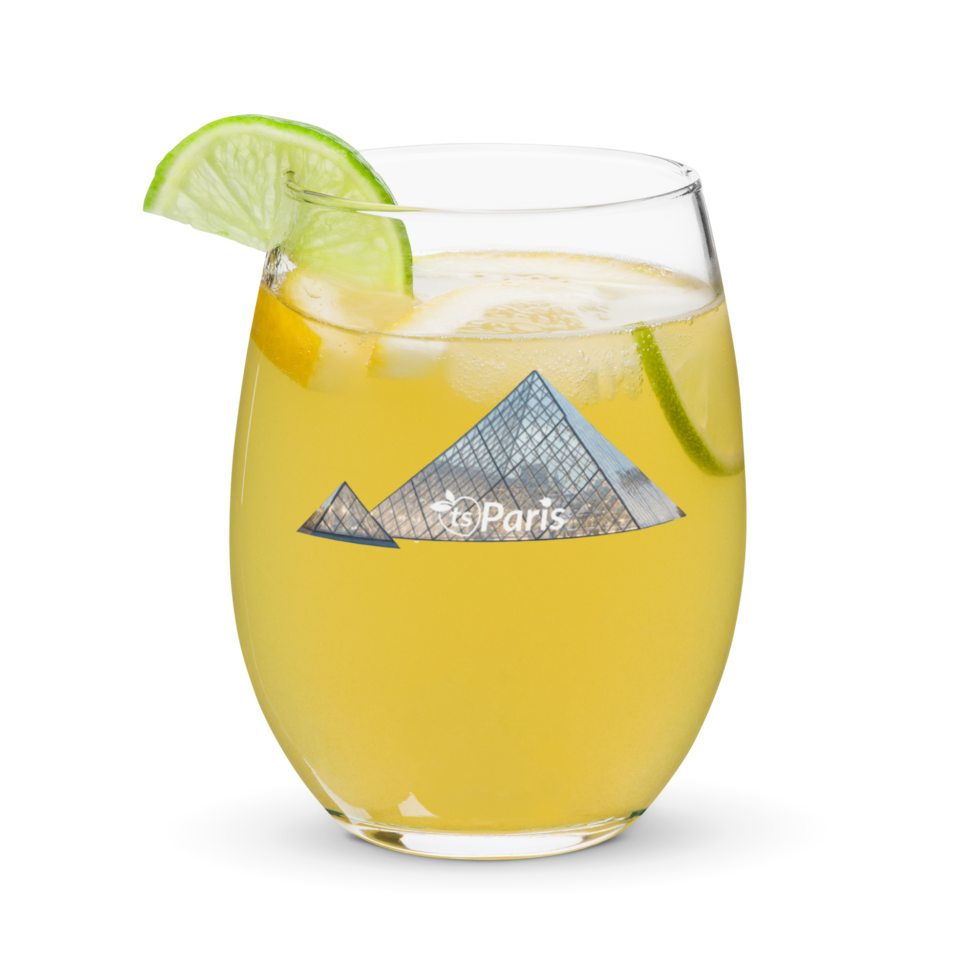 tsgabrielle® • Paris – The Louvre Pyramid • Stemless Wine Glass • 15 oz - View 5
