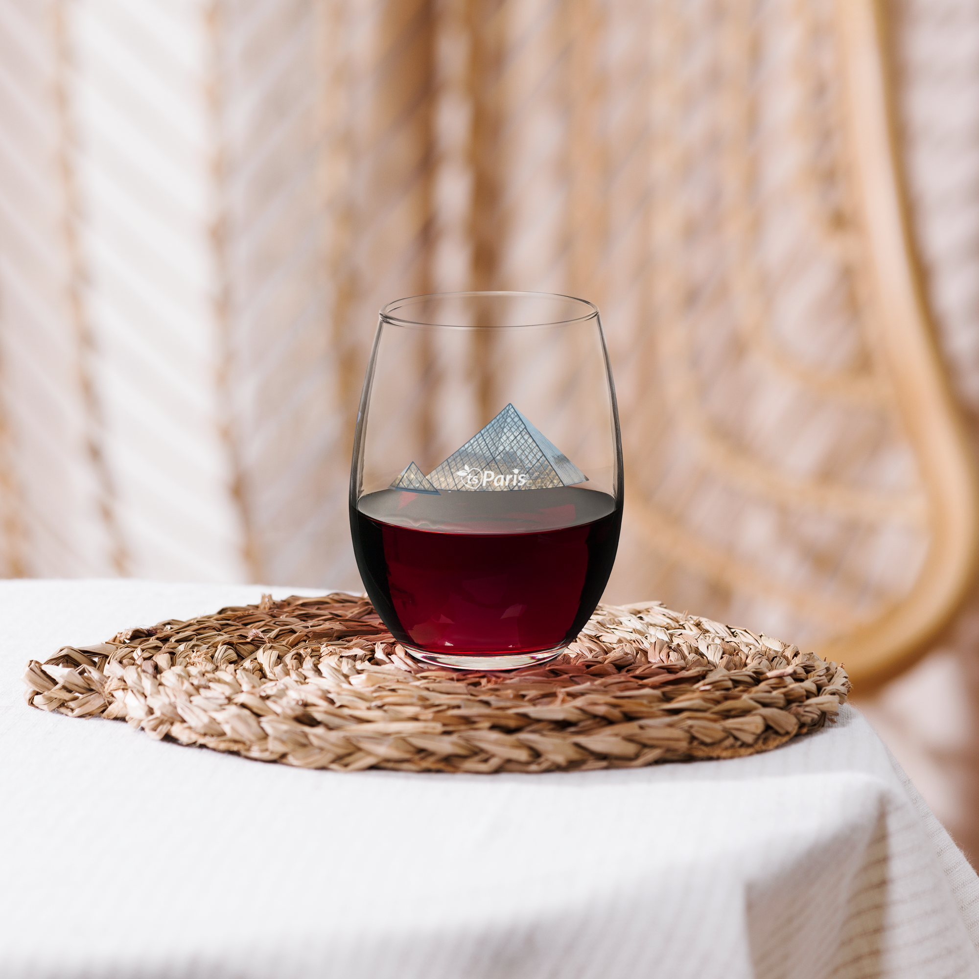 tsgabrielle® • Paris – The Louvre Pyramid • Stemless Wine Glass • 15 oz - View 9
