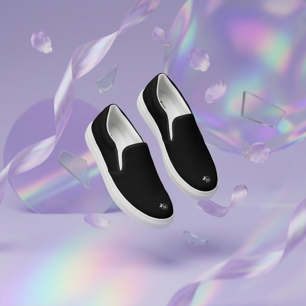 tsgabrielle® • For Him • Slip-On Canvas Shoes • Black - View 2