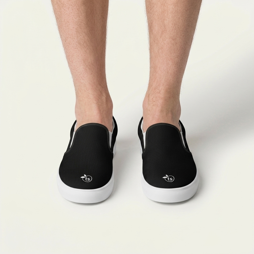 tsgabrielle® • For Him • Slip-On Canvas Shoes • Black - View 3
