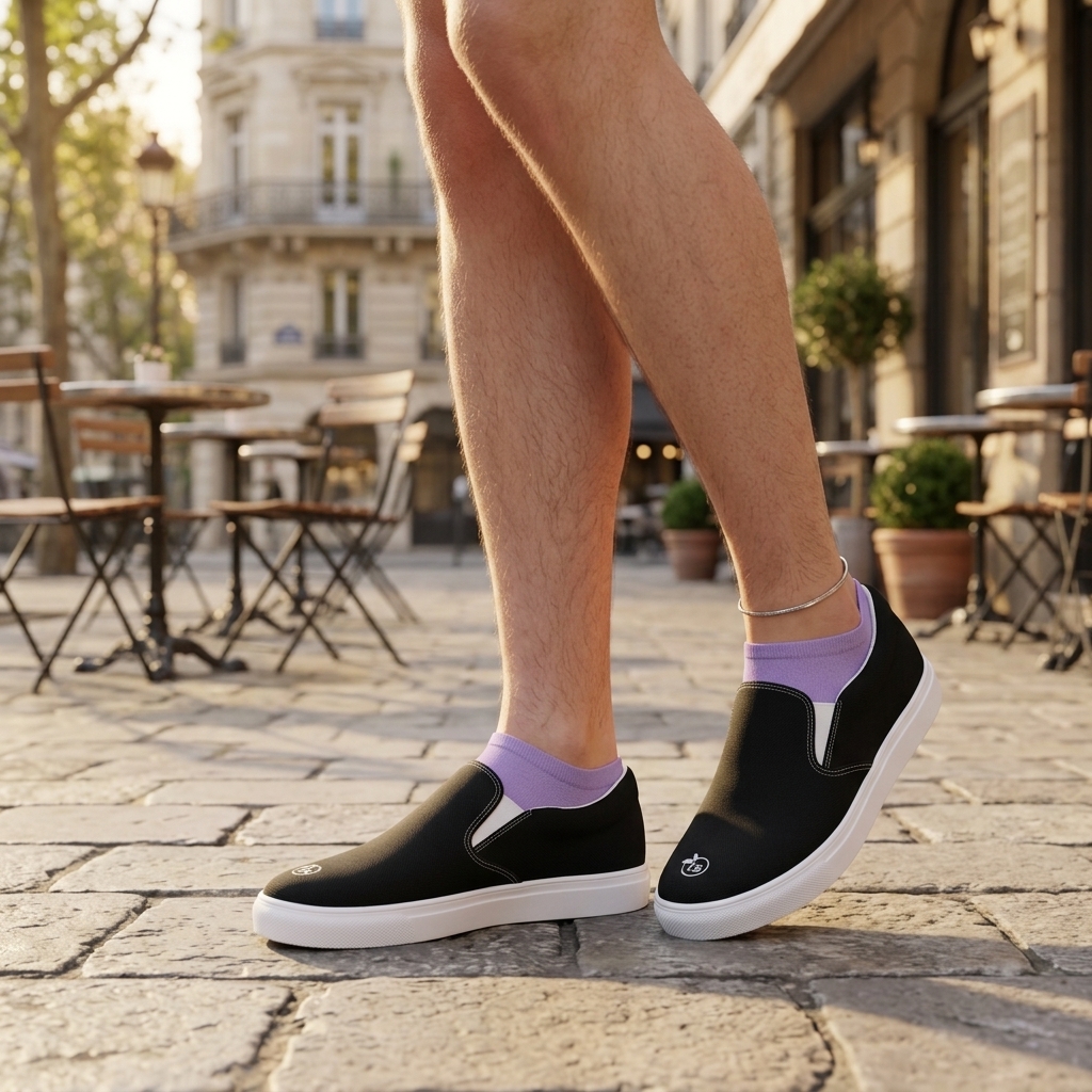 tsgabrielle® • For Him • Slip-On Canvas Shoes • Black - View 6