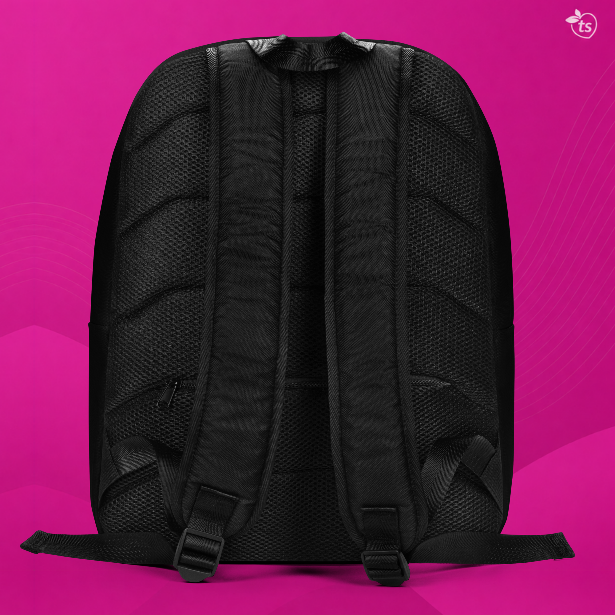 tsgabrielle® • Flamant Rose • Minimalist Backpack • Black - View 7