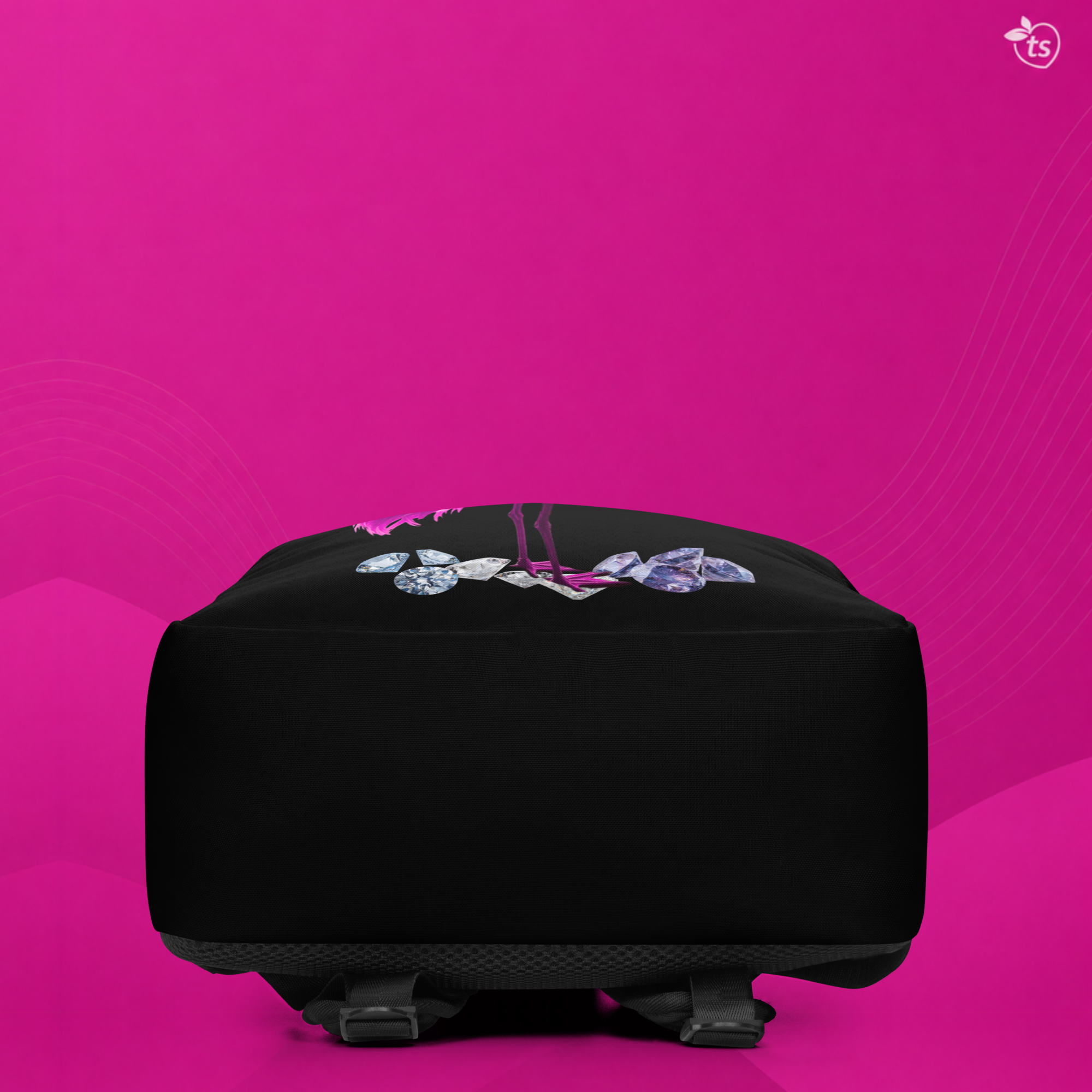 tsgabrielle® • Flamant Rose • Minimalist Backpack • Black - View 8