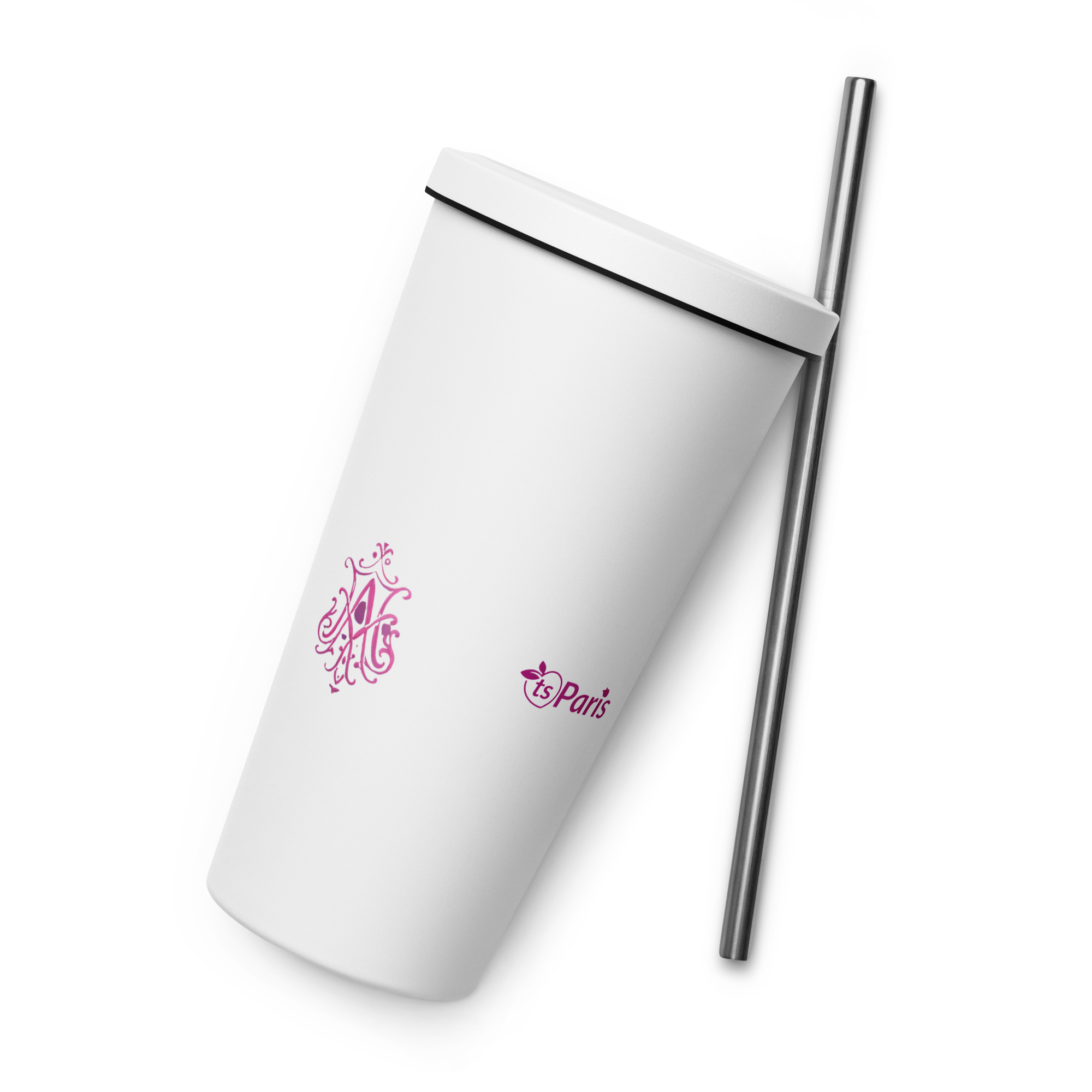 tsgabrielle® • Paris - Marie Antoinette • Tumbler • Stainless Steel • White • 20 oz - View 4