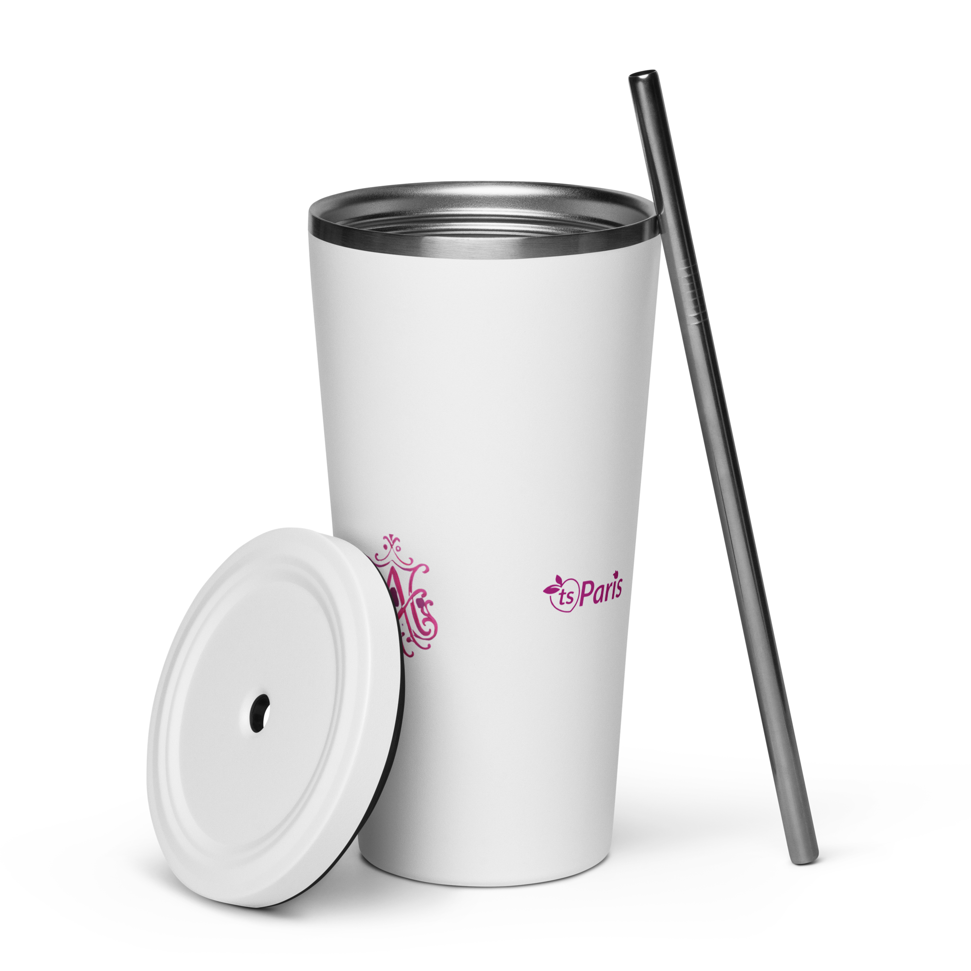 tsgabrielle® • Paris - Marie Antoinette • Tumbler • Stainless Steel • White • 20 oz - View 6