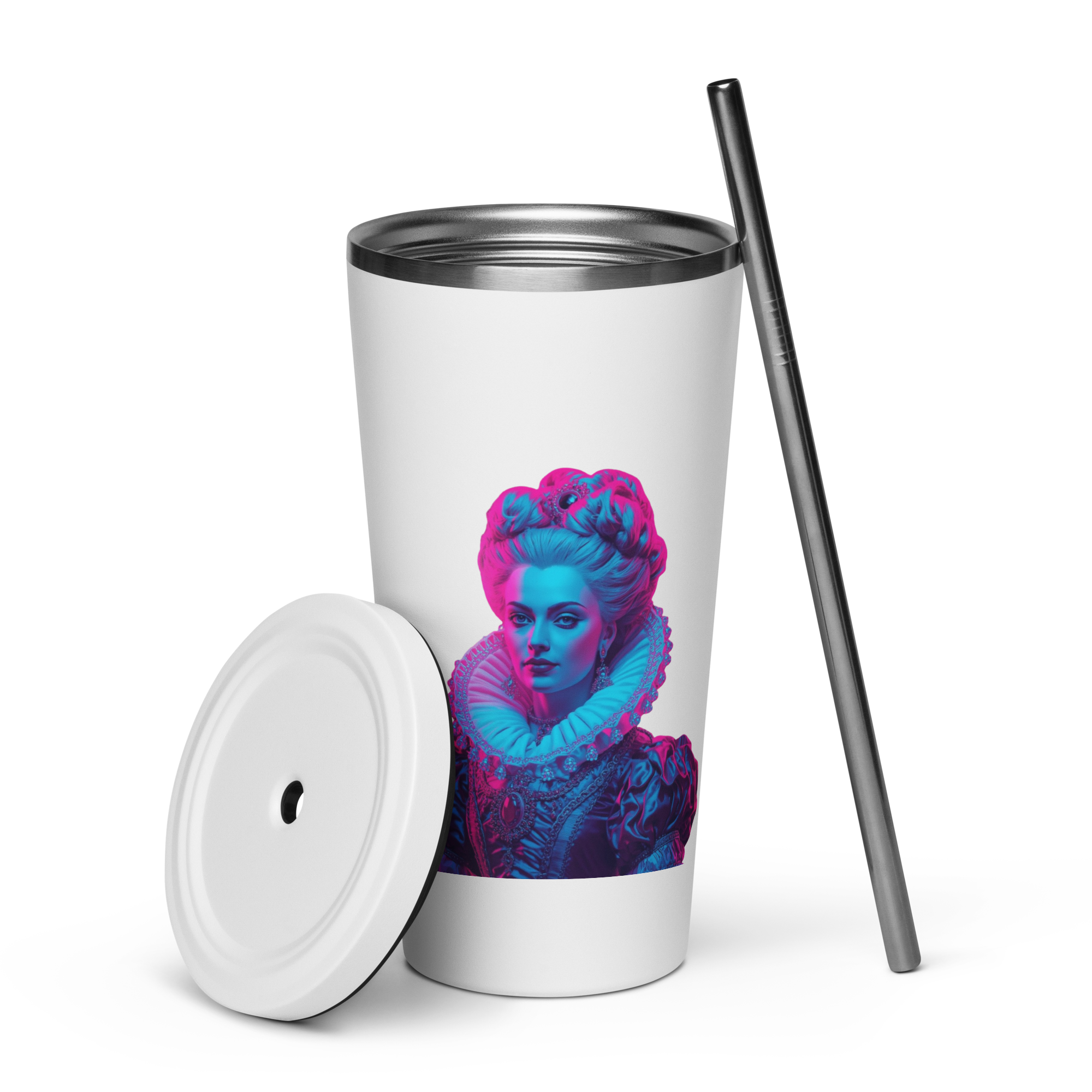 tsgabrielle® • Paris - Marie Antoinette • Tumbler • Stainless Steel • White • 20 oz - View 5