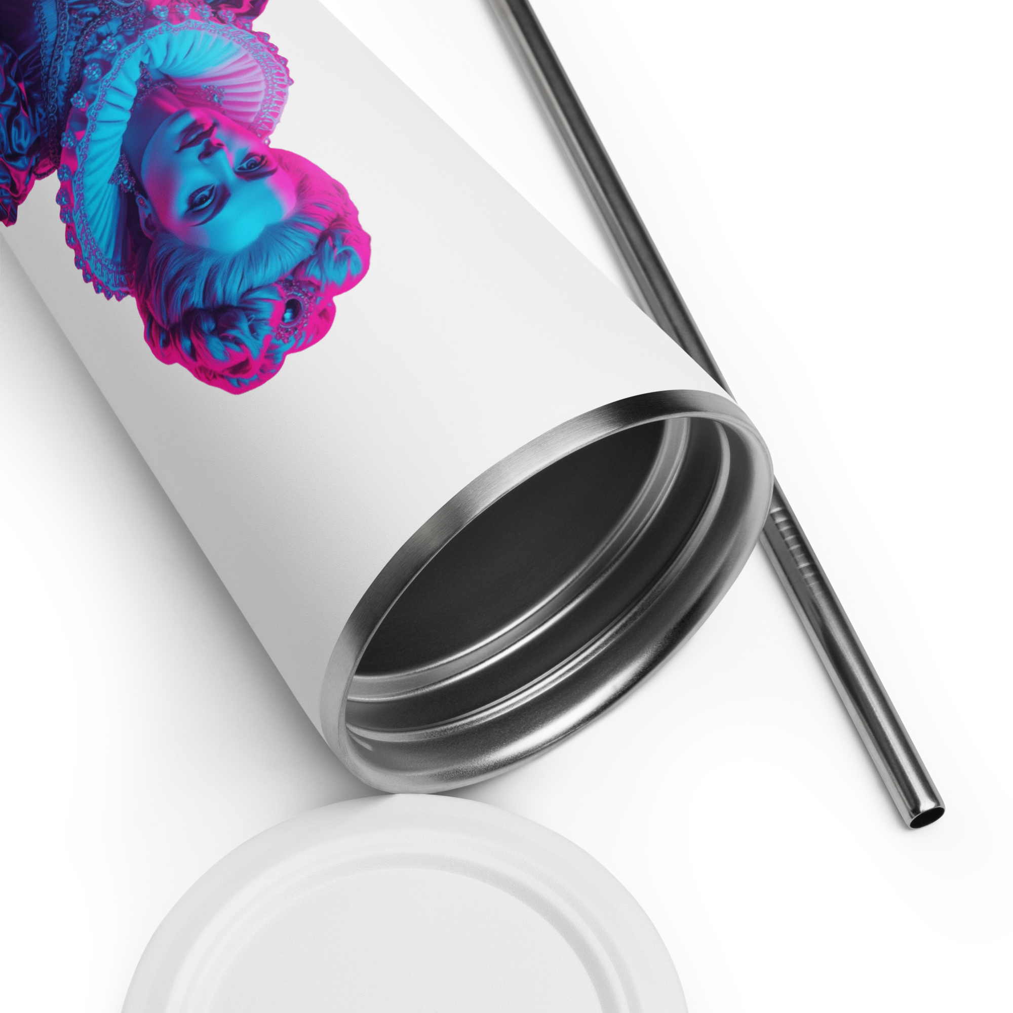 tsgabrielle® • Paris - Marie Antoinette • Tumbler • Stainless Steel • White • 20 oz - View 7