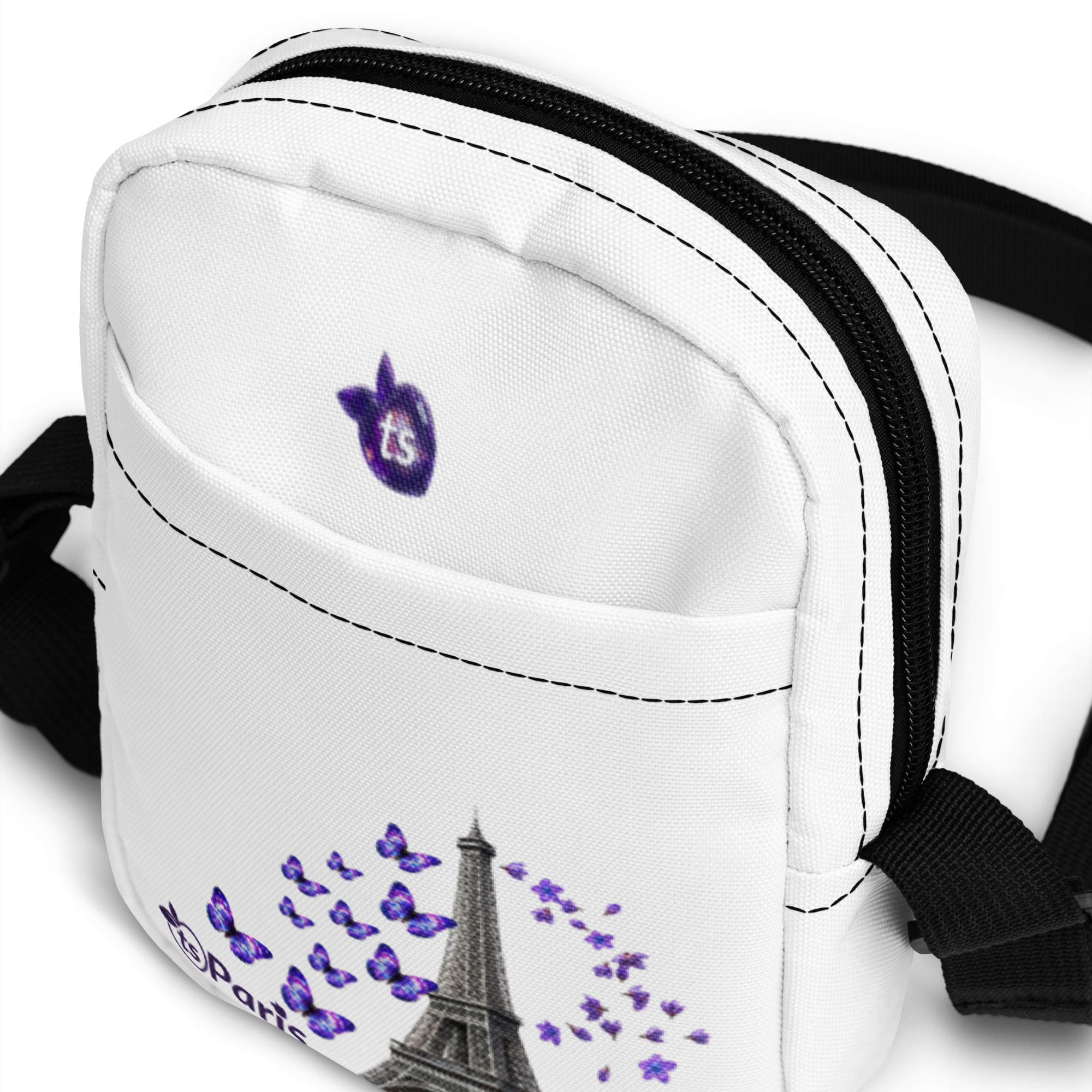 tsgabrielle® • Paris - La Tour Eiffel • Utility Crossbody Bag • White - View 5