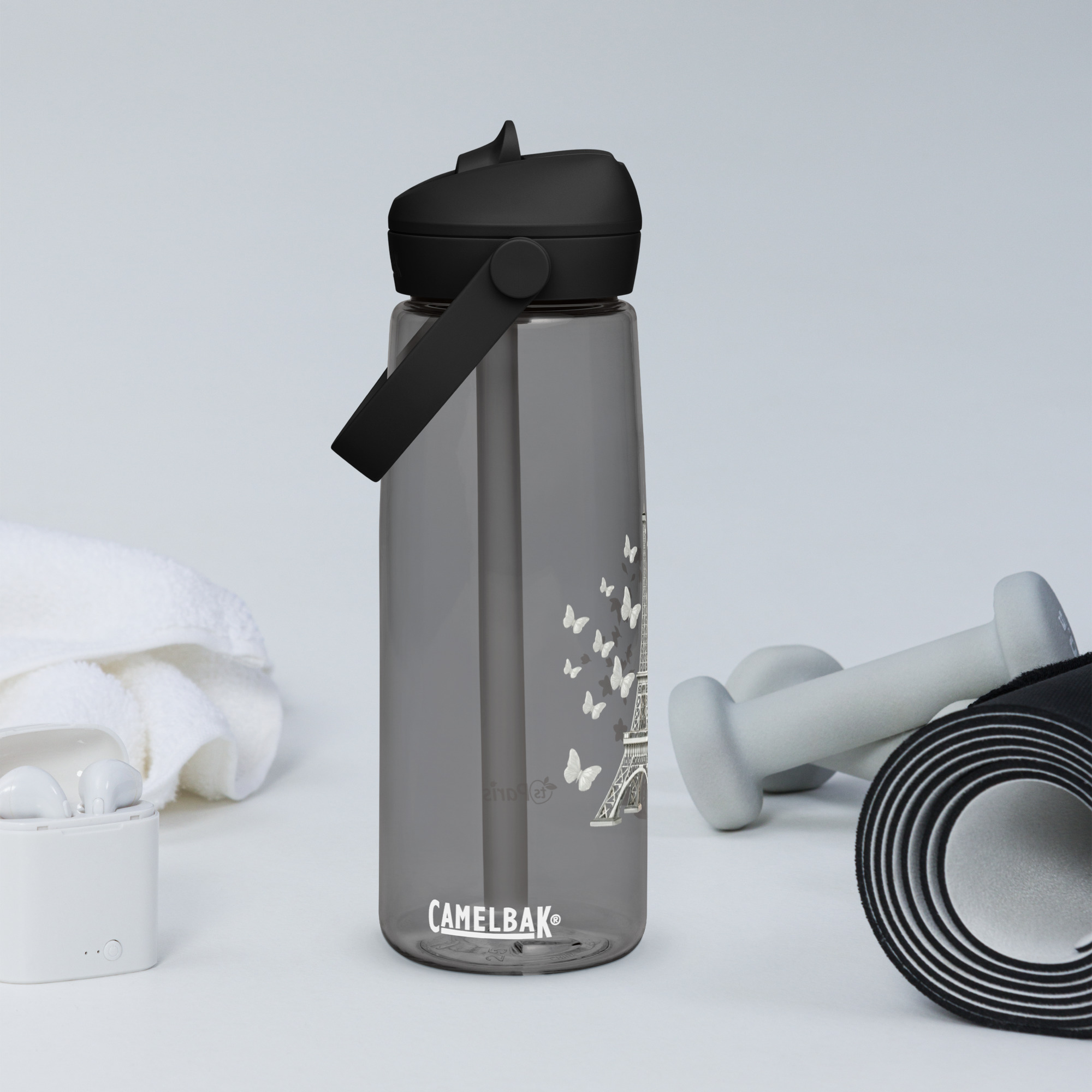 CamelBak® Eddy® by tsgabrielle® • Paris - La Tour Eiffel • Sports Water Bottle • Flip Straw • 3 Colors • 25 oz