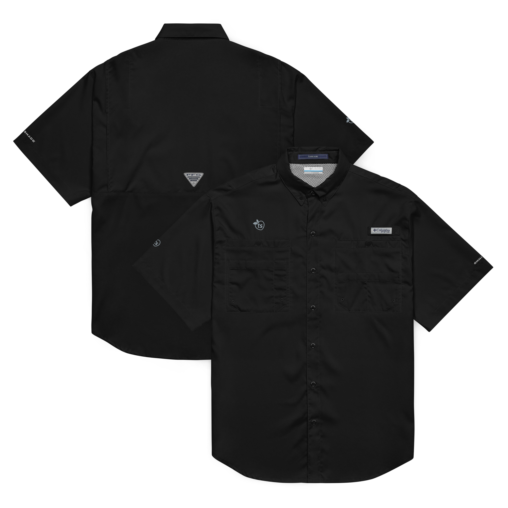 Columbia® by tsgabrielle® • Men's • Short Sleeve Button Shirt • Dark Colors