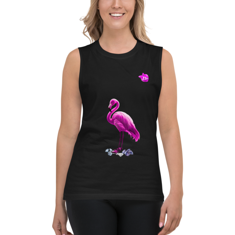 tsgabrielle® • For Her • Flamant Rose • Muscle Shirt • Black