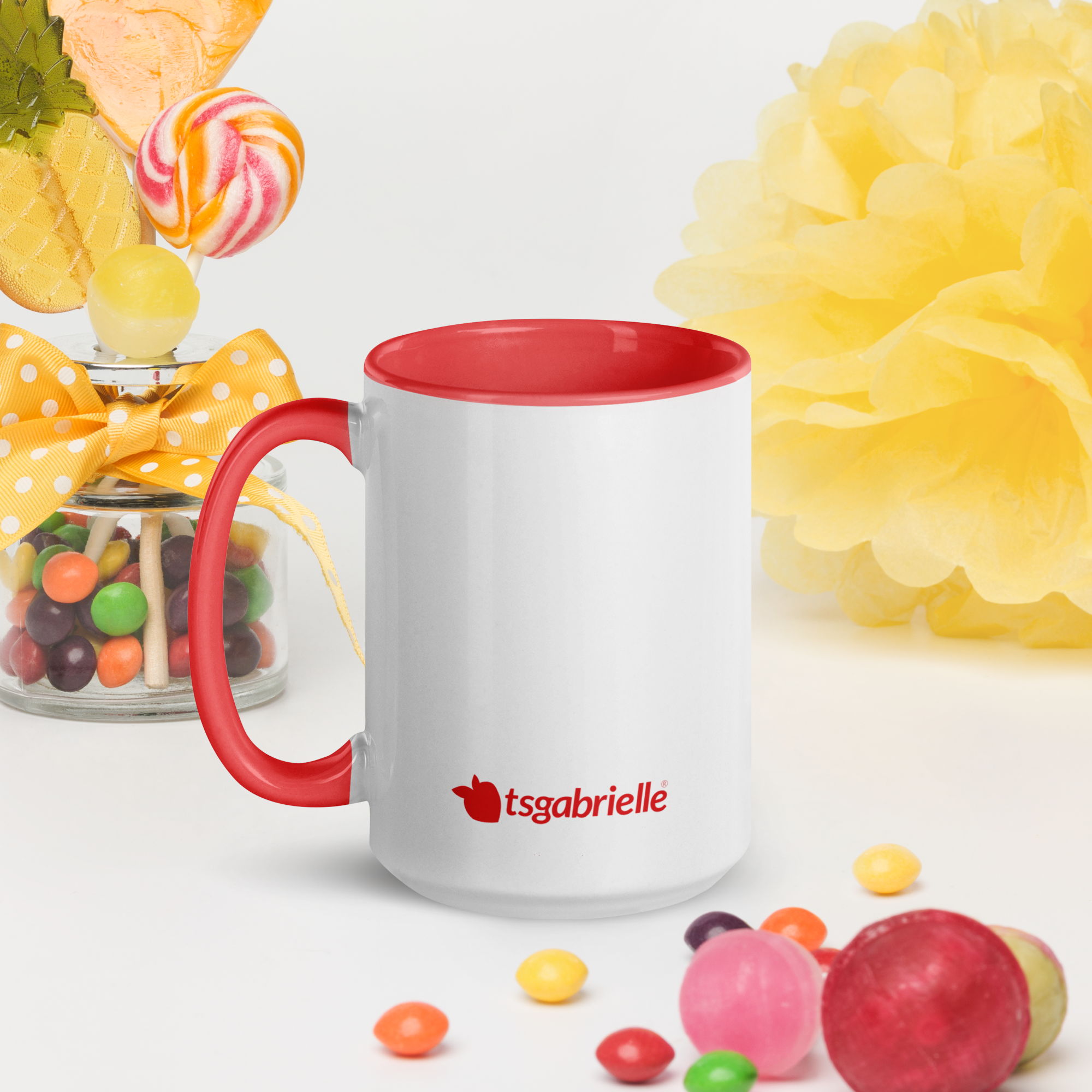 tsgabrielle® • Mug with Color Red Inside • Ceramic • 2 Sizes