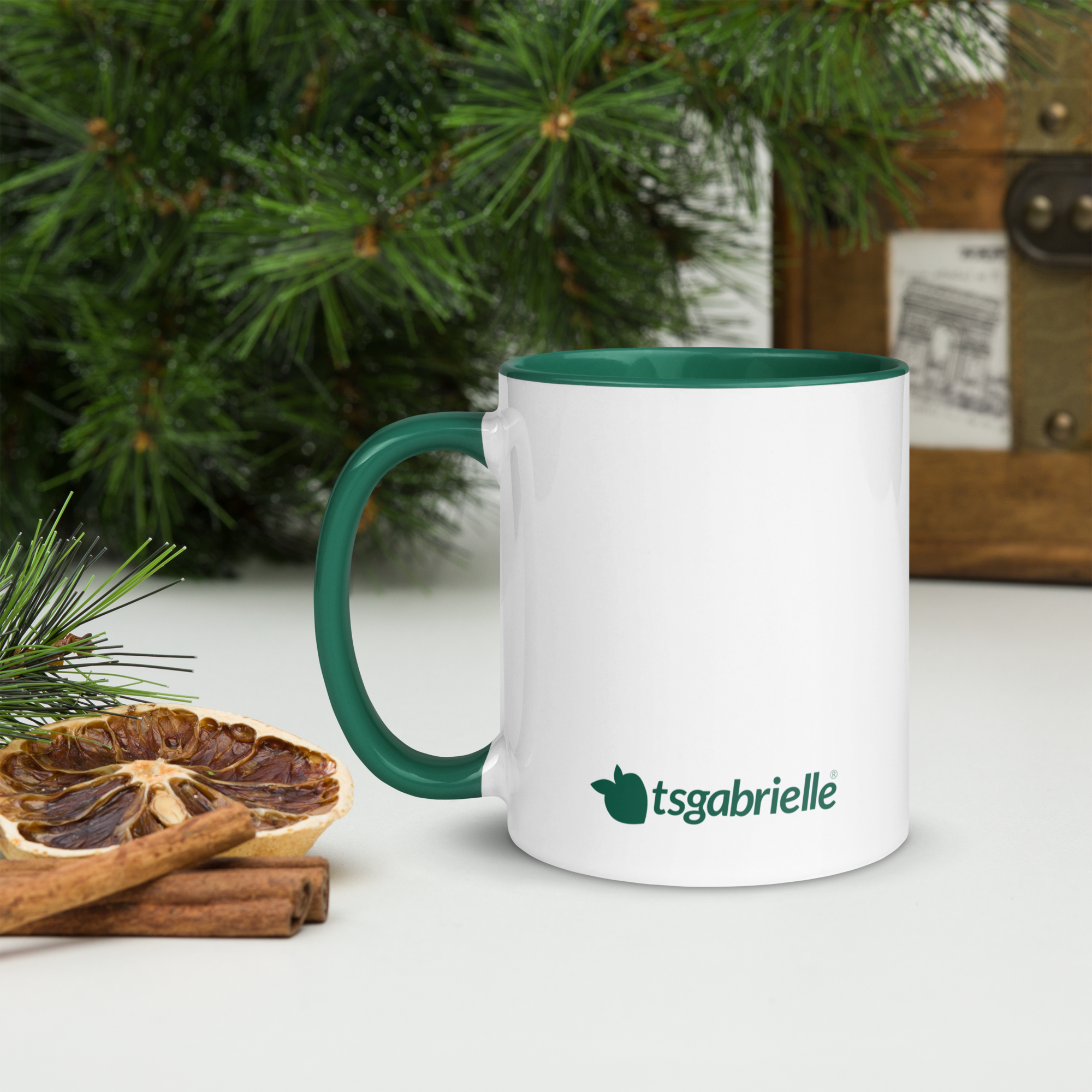 tsgabrielle® • Mug with Color Dark Green Inside • Ceramic • 2 Sizes - View 14