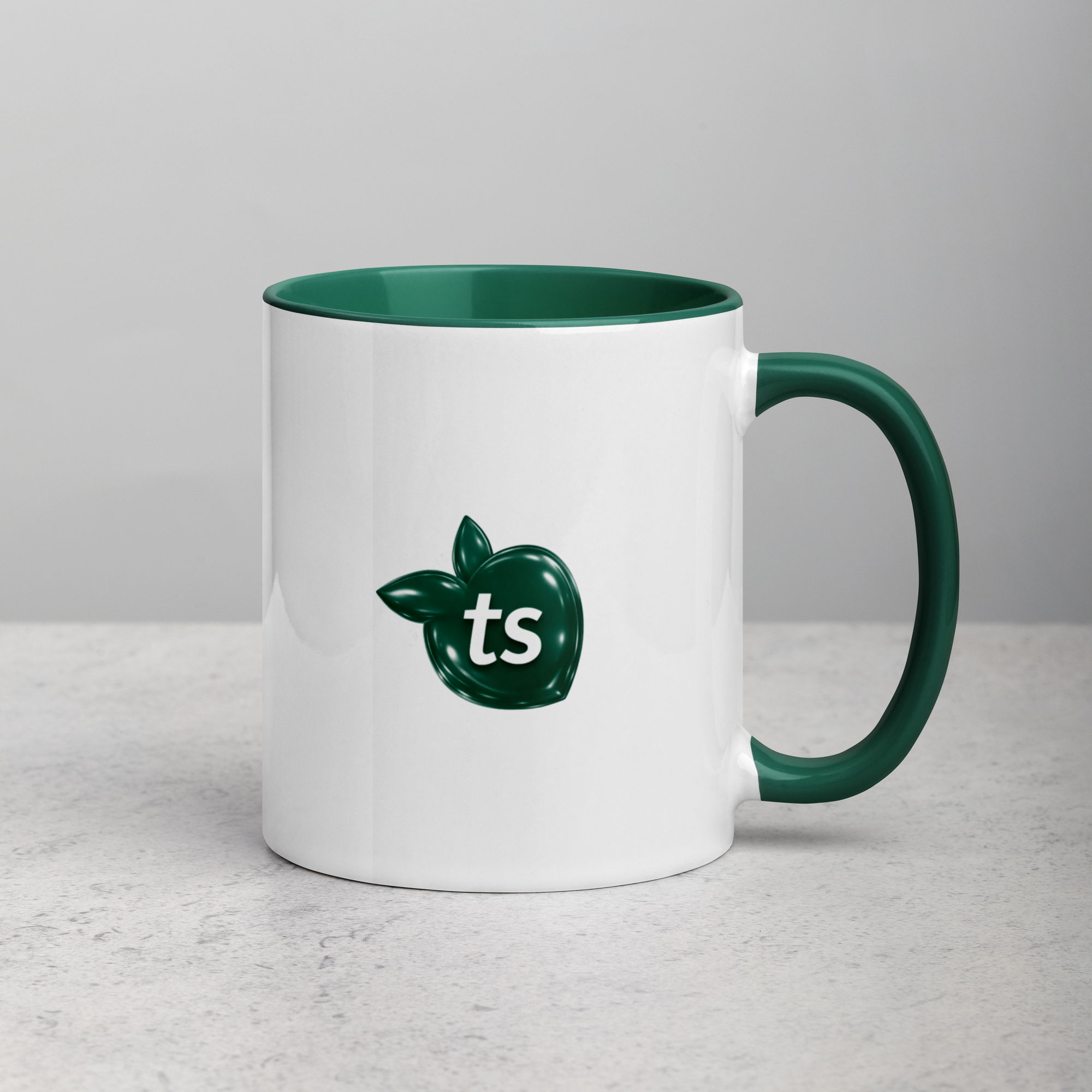 tsgabrielle® • Mug with Color Dark Green Inside • Ceramic • 2 Sizes - View 5