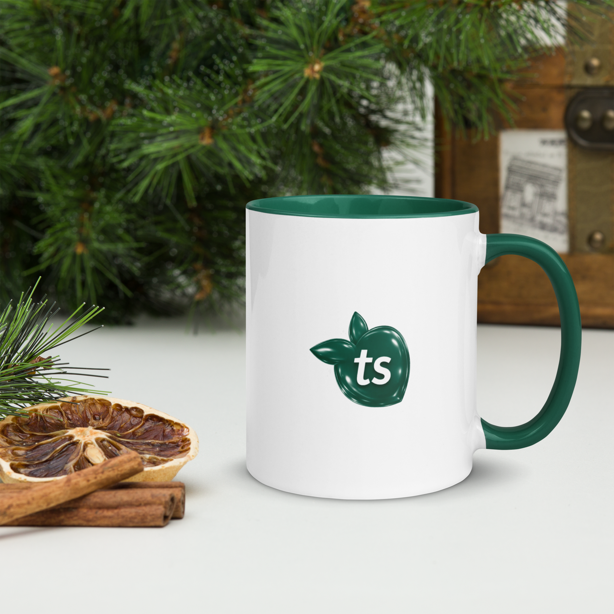 tsgabrielle® • Mug with Color Dark Green Inside • Ceramic • 2 Sizes - View 13