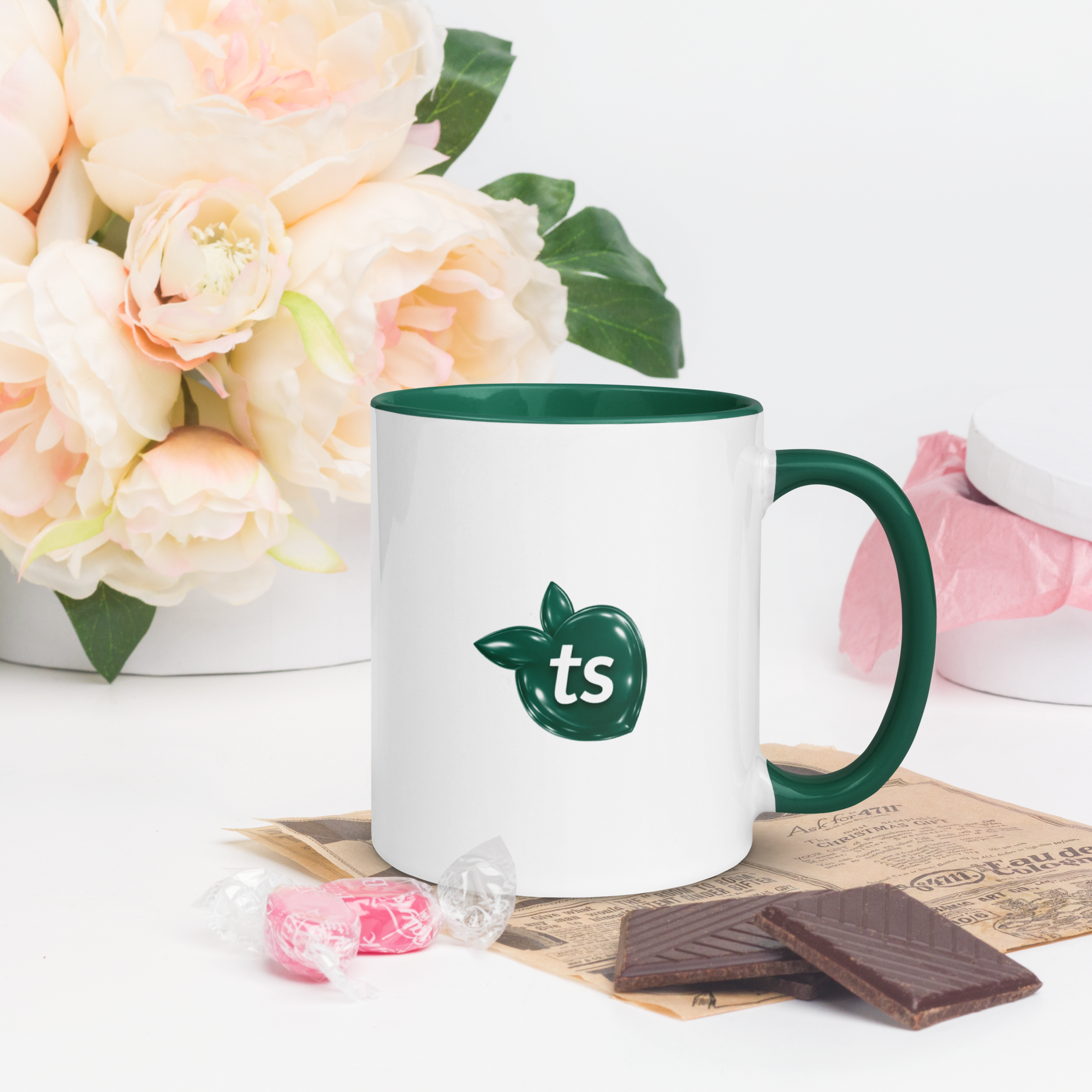 tsgabrielle® • Mug with Color Dark Green Inside • Ceramic • 2 Sizes - View 11