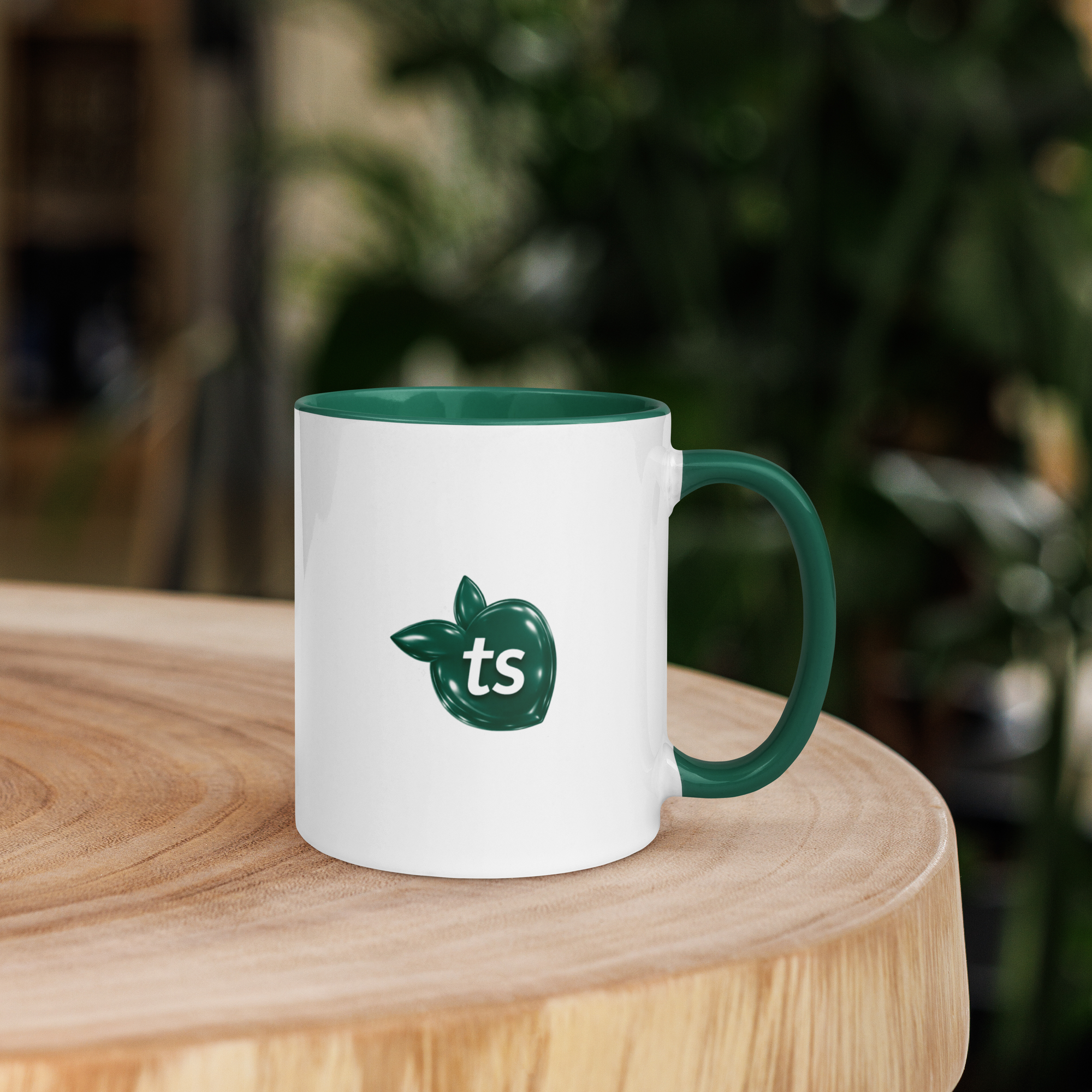tsgabrielle® • Mug with Color Dark Green Inside • Ceramic • 2 Sizes - View 7