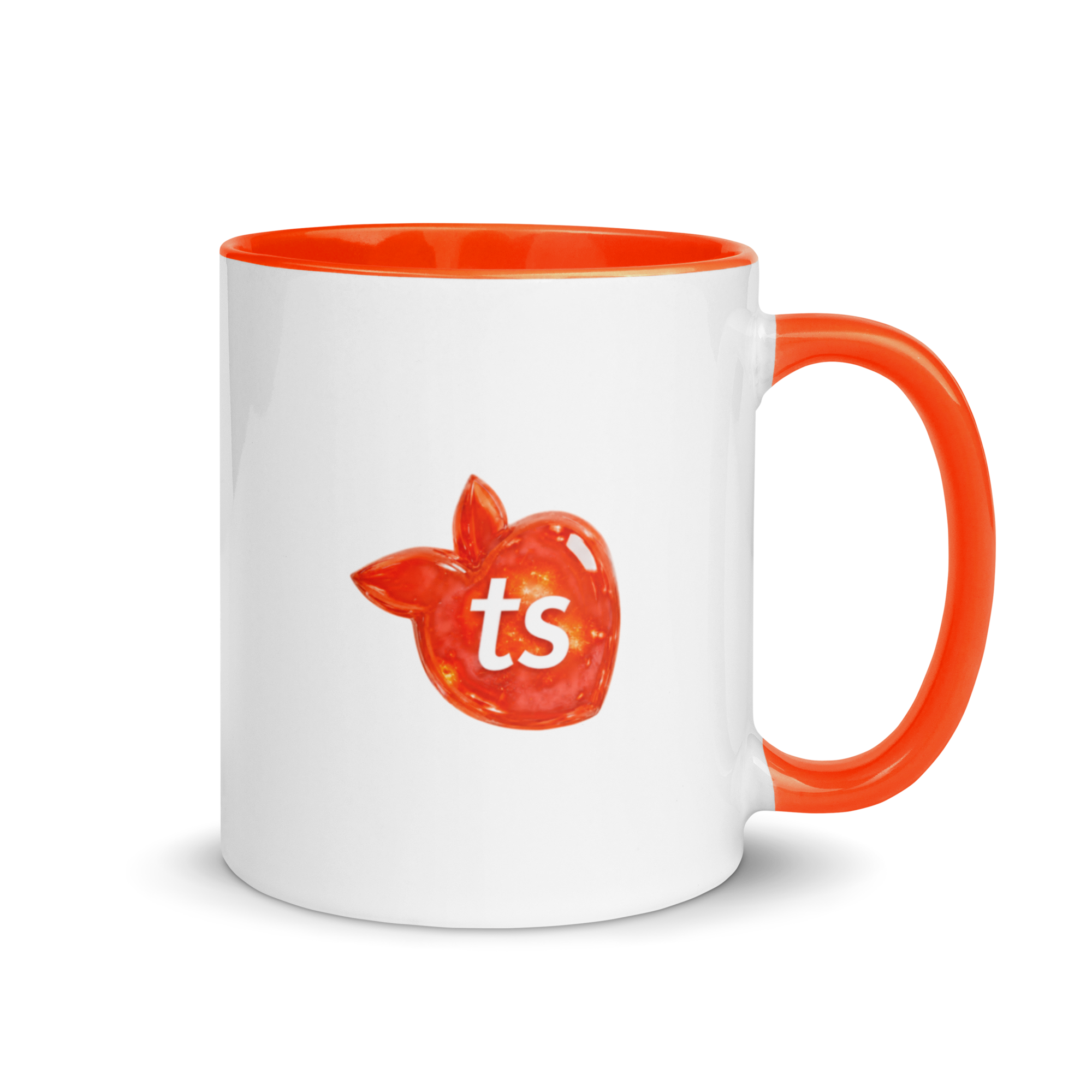 tsgabrielle® • Mug with Color Orange Inside • Ceramic • 11 oz