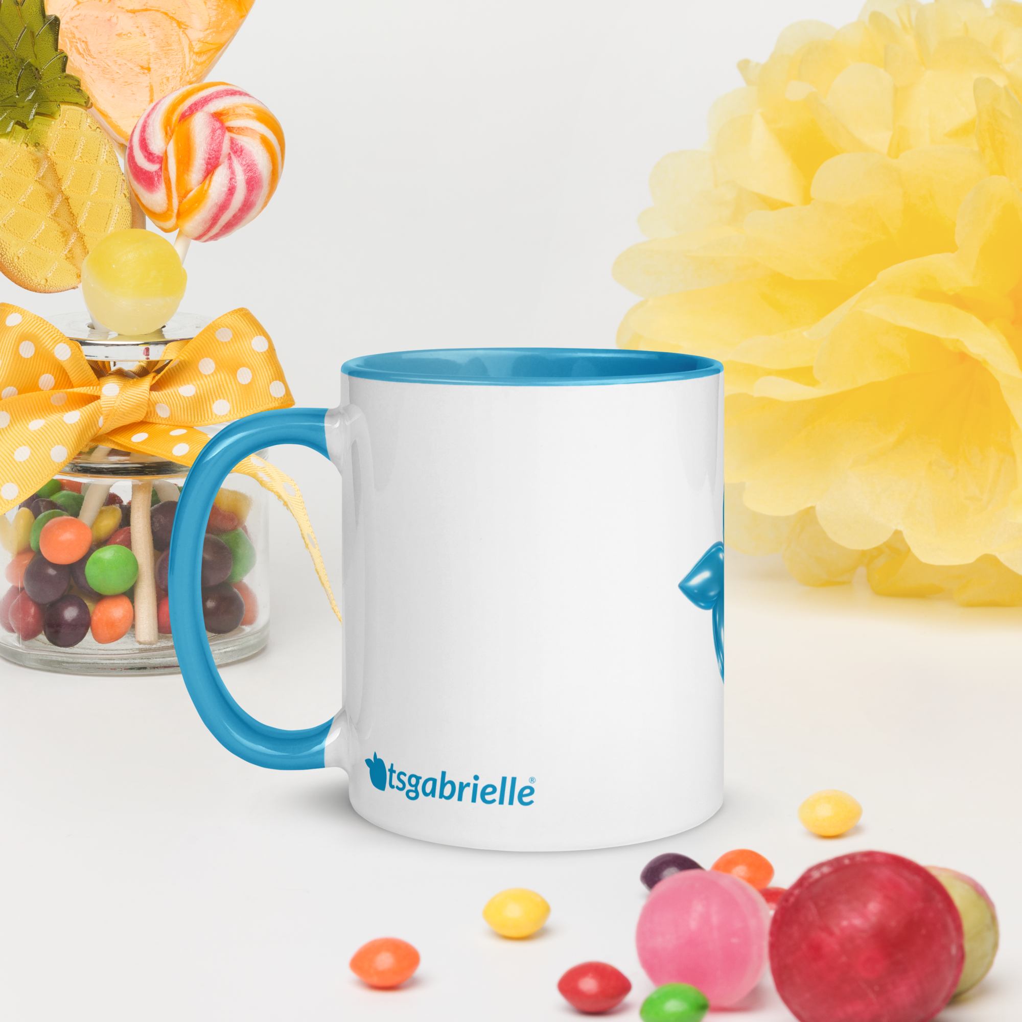 tsgabrielle® • Mug with Color Light Blue Inside • Ceramic • 2 Sizes - View 12