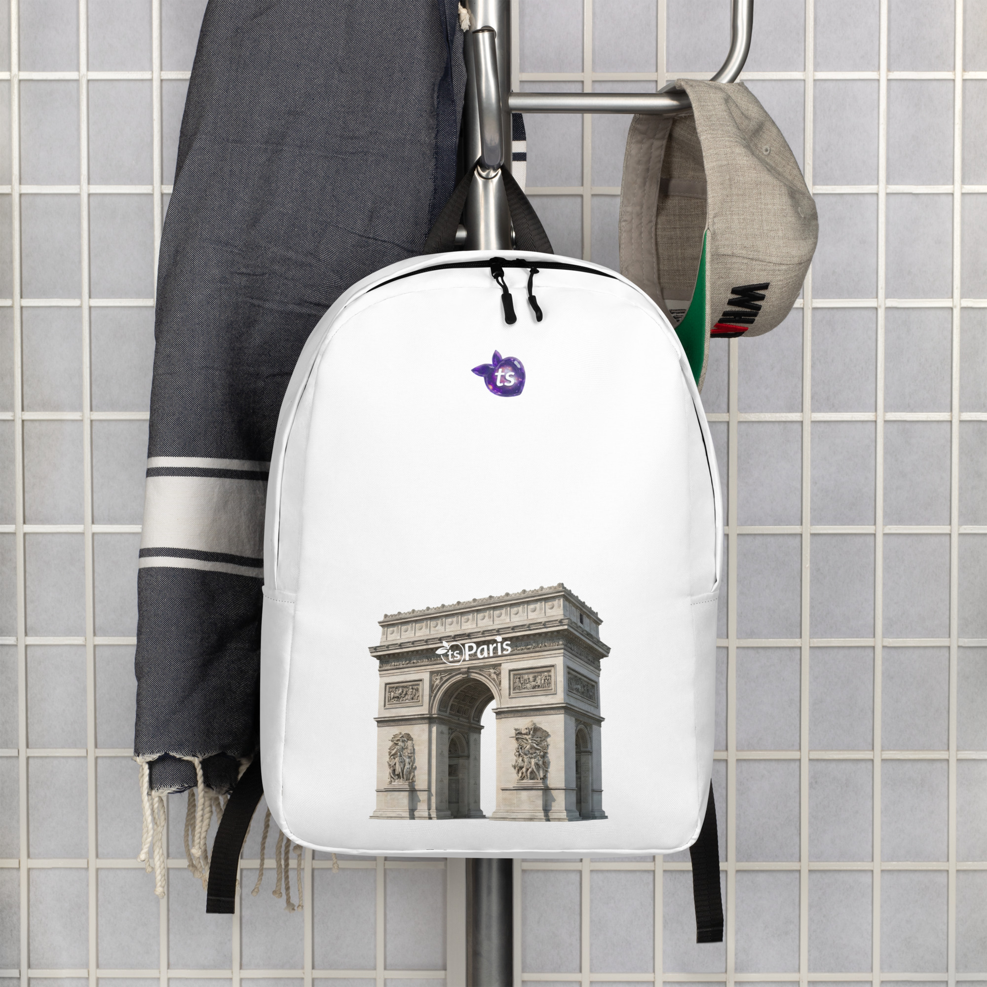 tsgabrielle® • Paris - Arc de Triomphe • Minimalist Backpack • White - View 7