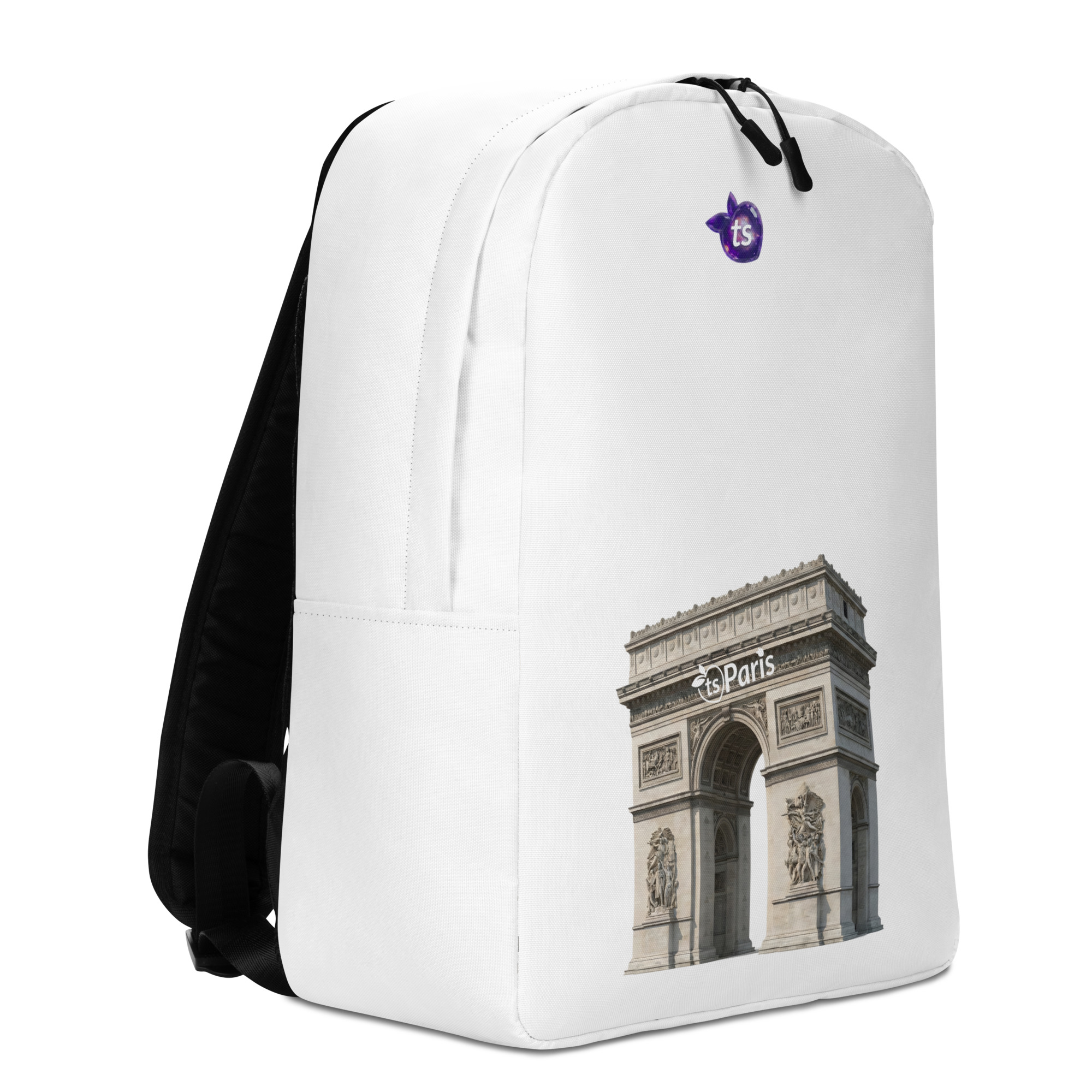 tsgabrielle® • Paris - Arc de Triomphe • Minimalist Backpack • White - View 3